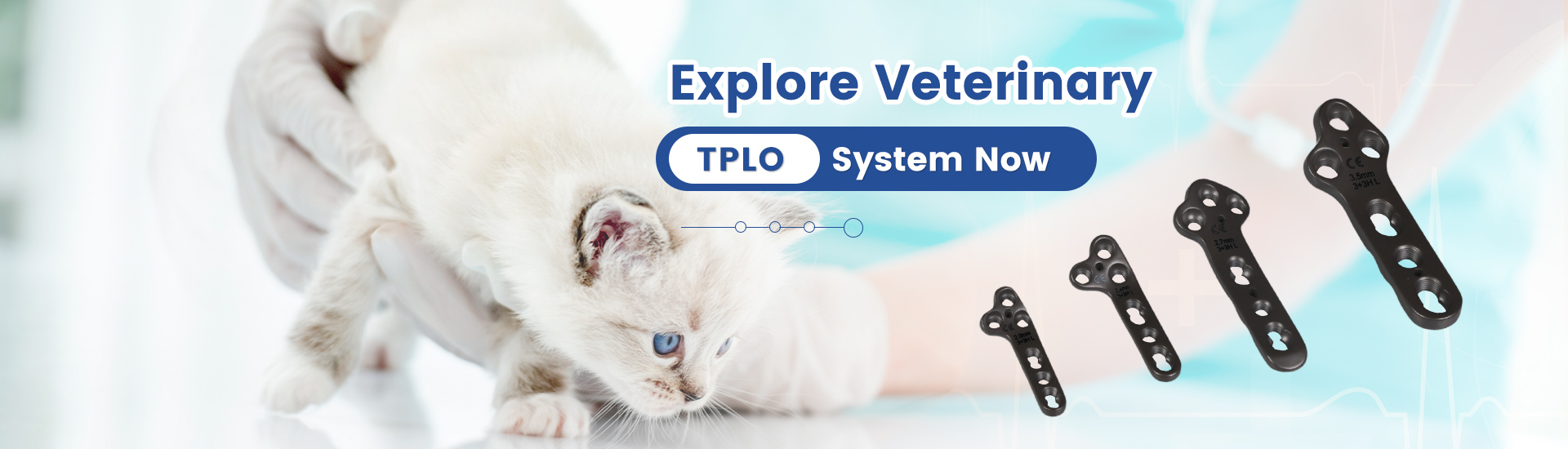 鈦合金獸用TPLO鎖定板套裝,適用於動物、狗、貓骨科手術